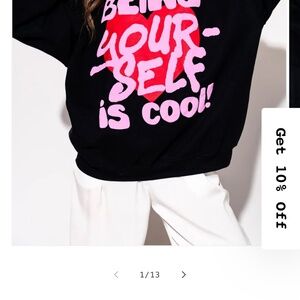 Dressed in Lala Being Yourself Sweatshirt Brand New